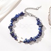 Natural Lapis Lazuli & Synthetic Turquoise Beaded Bracelets for Women BJEW-JB13230-1