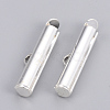Brass Slide On End Clasp Tubes KK-Q747-11F-S-1
