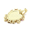 Rack Plating Brass Micro Pave Cubic Zirconia Pendants KK-F861-03G-2