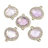 Natural Amethyst Faceted Oval Links G-B126-01G-11-1