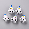 Baking Paint Brass Bell Pendants KKB-S002-015A-1