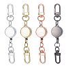 4Pcs 4 Colors Heavy Duty Alloy Retractable Keychain Clasps FIND-SC0004-32-1