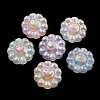 Luminous UV Plating Rainbow Iridescent Acrylic European Beads PACR-E002-05-3