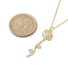 Brass Flower Pendant Necklace NJEW-JN04704-4