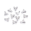 Alloy Initial Slide Charms with Grade A Rhinestones ALRI-R032-Y-FF-1