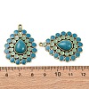 Tibetan Style Alloy with Acrylic Pendants PALLOY-F319-05C-AG-3
