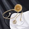 PincushionAlloy Arm Cuff Bangles for Girl Women AJEW-A063-01B-G-2