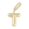 Brass Micro Pave Clear Cubic Zirconia Pendants KK-M289-01T-G-1