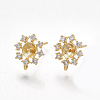Brass Stud Earring Findings KK-T038-475G-1