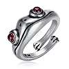 Frog Alloy with Natural  Red Corundum Cuff Rings FS-WGCE30D-01-4
