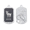 Alloy Twelve Constellations Series Big Pendants PALLOY-O107-01P-11-2