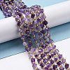 Natural Chevron Amethyst Beads Strands G-P463-13-2