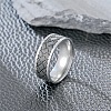 201 Stainless Steel Cross Pattern Finger Rings for Men FS-WGDD078-15-2