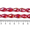 Transparent Electroplate Glass Beads Strands LS-EGLA-N013-T10mm-B12-4