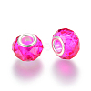 Handmade Glass European Beads X-GPDL25Y-75-2