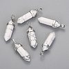 Natural Howlite Double Terminated Pointed Pendants G-F295-04F-1