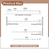 4Pcs 4 Style Acrylic Beaded Knitting Row Counter Chains with Alloy Sheep Charm HJEW-AB00664-2