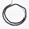 Natural Black Spinel Bead Strands G-P213-13-6mm-2