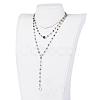 Natural Indian Agate Lariat Necklaces NJEW-JN01961-01-5