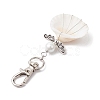 Angel Alloy & Wire Wrapped Natural Shell Pendant Decorations HJEW-JM02017-04-4