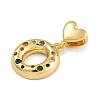 Brass Micro Pave Colorful Cubic Zirconia Pendants KK-P281-01G-O-2