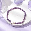 Natural Lepidolite and Pearl Beads Btacelets BJEW-JB10681-02-2