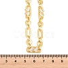 7MM Brass Pave Cubic Zirconia Figaro Chain Necklaces NJEW-D324-05G-07-2
