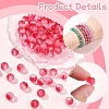 100Pcs Frosted Baking Paint Glass Beads DGLA-YW0001-36E-5