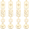 16Pcs 4 Styles Alloy Pendants FIND-SC0021-43-7