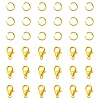 Zinc Alloy Lobster Claw Clasps FIND-FS0002-40G-1