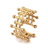 304 Stainless Steel Open Cuff Ring for Women RJEW-M049-01G-05-4
