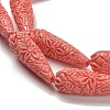 Synthetic Coral Carved Beads Strands CORA-C003-09A-03-4