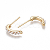 Brass Stud Earring Findings X-KK-T038-485G-2