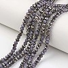 Electroplate Opaque Glass Beads Strands EGLA-A034-P4mm-P10-1