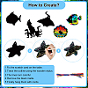 Rainbow Scratch Paper Art Pendant Decoration Kits DIY-WH20013-21B-6