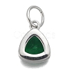 304 Stainless Steel Cubic Zirconia Pendant ZIRC-P080-B12-2