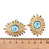 Rack Plating Brass Micro Pave Cubic Zirconia Pendants KK-H486-24G-02-3