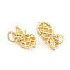 Brass Micro Pave Cubic Zirconia Charms KK-I672-49G-2