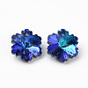 Electroplated Glass Charms EGLA-N006-015C-3