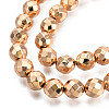 Electroplate Non-magnetic Synthetic Hematite Bead Strands G-Q465-23KC-2