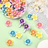 50Pcs 5 Colors Opaque Resin Cabochons FIND-SC0020-81-5
