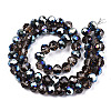 Electroplate Transparent Glass Beads Strands EGLA-A034-T8mm-Q20-2