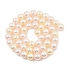 Baking Painted Pearlized Glass Pearl Round Bead Strands PEAR-H019-02C-07-4