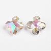 Faceted K9 Glass Charms EGLA-P026-A-3