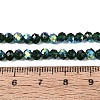 AB Color Plated Transparent Glass Rondelle Beads Strands EGLA-T029-4mm-10N-4