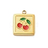 304 Stainless Steel Enamel Charms STAS-F331-01B-G-1