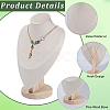 Bust Shaped Beech Covered with Velvet Necklace Display Stands NDIS-WH20010-02C-4