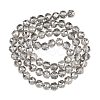 Electroplate Transparent Glass Beads Strands GLAA-H040-01D-2