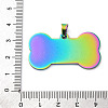 Ion Plating(IP) 304 Stainless Steel Pendants STAS-I140-07B-M-3