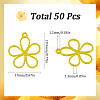 50Pcs Hollow Spray Painted Alloy Pendants FIND-SC0012-27A-2